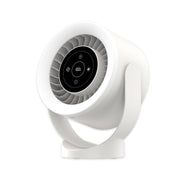 Rechargeable USB Fan with LED Light, Adjustable Airflow, Wall/Table Mount.