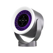 Rechargeable USB Fan with LED Light, Adjustable Airflow, Wall/Table Mount.